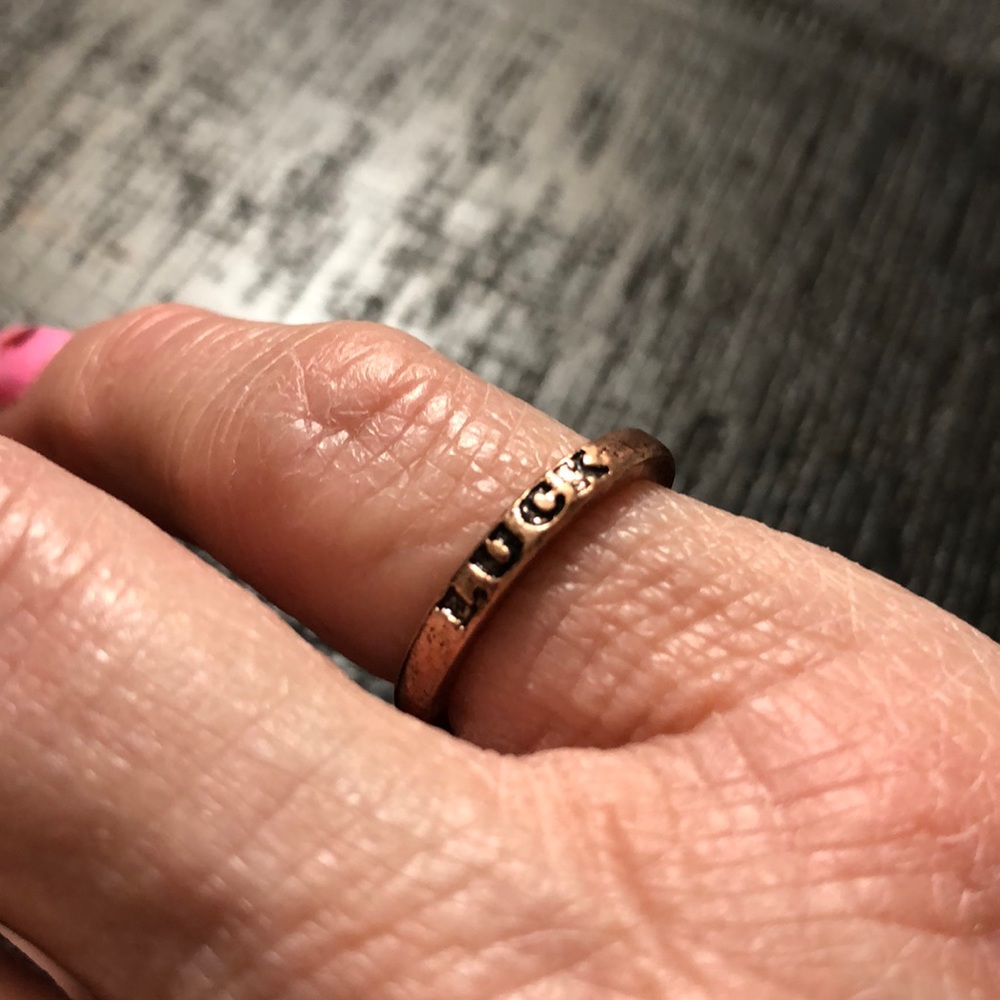 Lucky You “Luck” Ring in Copper New Size 6!